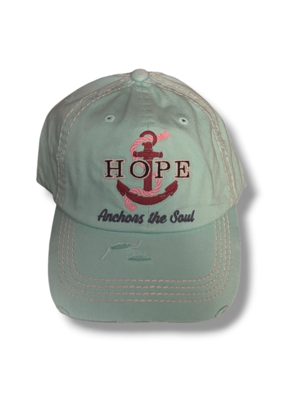 Hope Anchors The Soul Distressed Hat